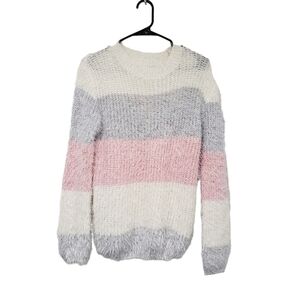 Colorblock Fluffy Sweater Size S/M